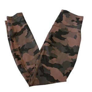 Lululemon Size 4 Wunder Train HR Tight 25” Heritage 365 Camo Brown Earth Multi